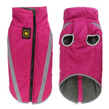 Size XL Pink Reflective Winter Dog Jacket - Warm & Waterproof Outdoor Coat for Large Breeds