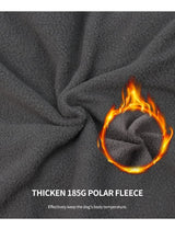 Size 2XL Red Reflective Winter Dog Jacket - Warm & Waterproof Outdoor Coat for Large Breeds - Close-Up Angle