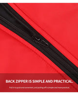 Size 4XL Red Reflective Winter Dog Jacket - Warm & Waterproof Outdoor Coat for Large Breeds - Close-Up Angle