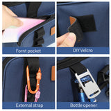 Black 23L Extra Large Insulated Cooler Bag with Double Layers - Perfect for Camping, Picnics, and Outdoor Adventures - Side View