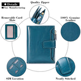 Brown Premium Genuine Leather RFID Blocking Women's Wallet - Lightweight, Multi-Functional, and Stylish - Rear View