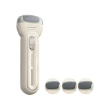 Beige Electric Foot Grinder with USB Charging - Dual-Speed Callus Remover for Smooth, Exfoliated Feet