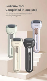 Light Purple Electric Foot Grinder with USB Charging - Dual-Speed Callus Remover for Smooth, Exfoliated Feet - Front View