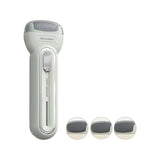 Light Green Electric Foot Grinder with USB Charging - Dual-Speed Callus Remover for Smooth, Exfoliated Feet