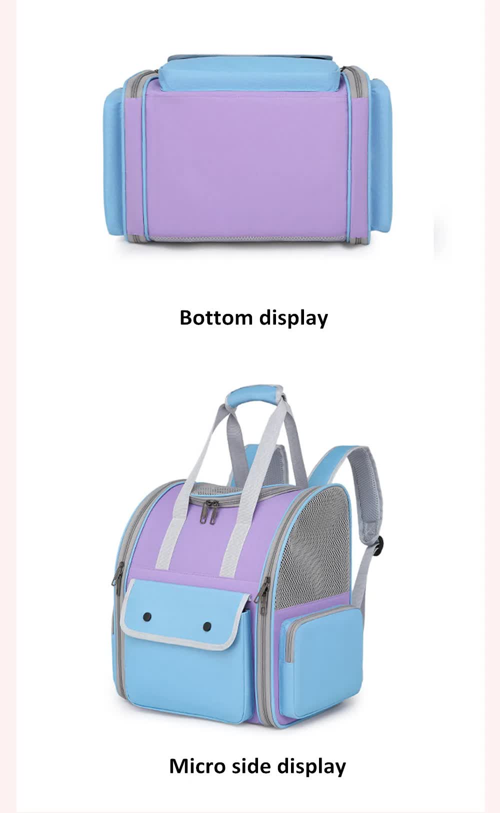 Green Portable Pet Carrier Backpack - Spacious, Breathable, and Travel-Friendly for Cats and Small Dogs