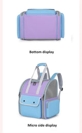 Khaki Portable Pet Carrier Backpack - Spacious, Breathable, and Travel-Friendly for Cats and Small Dogs - Extra Image