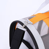 Size S Green And White Foldable Pet Carrier Bag - Lightweight, Breathable, and Spacious for All Seasons - 45-Degree Angle