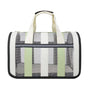 Size S Light Green And White Foldable Pet Carrier Bag - Lightweight, Breathable, and Spacious for All Seasons