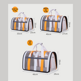 Size M Light Green And White Foldable Pet Carrier Bag - Lightweight, Breathable, and Spacious for All Seasons
