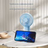 2 PCS White Portable USB Fan - 3 Speed Settings - Perfect for Office, Desk & Travel - Front View