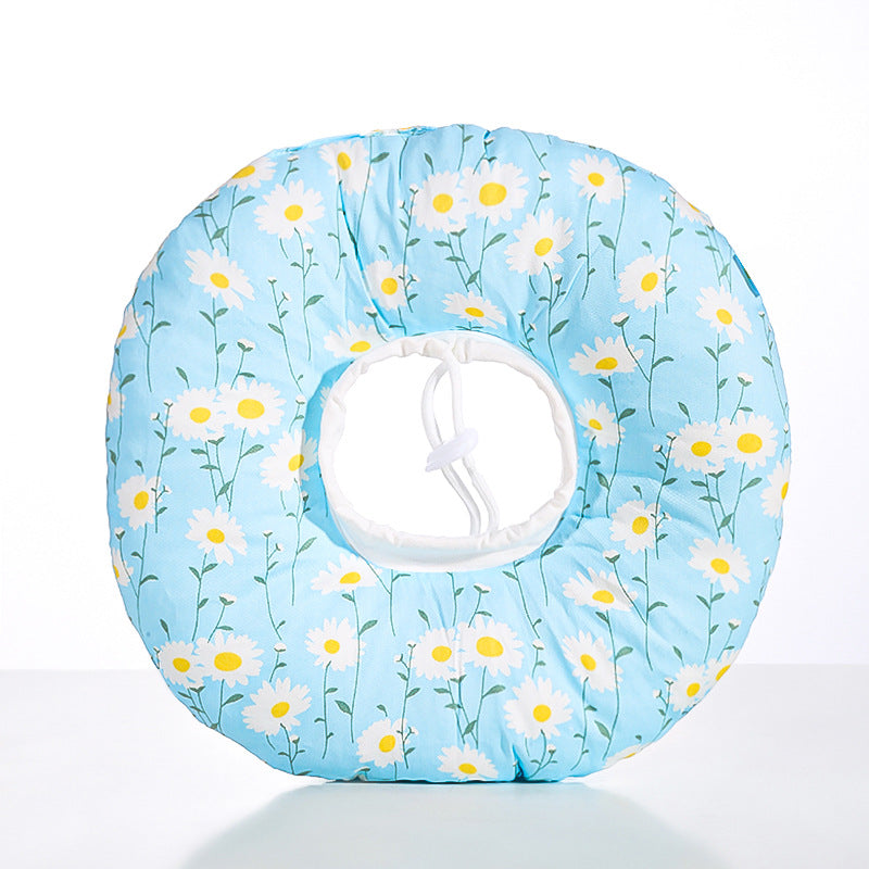 2 pcs Small Chrysanthemum Pet Recovery Collar - Comfortable Anti-Lick Cone for Cats & Dogs Size S
