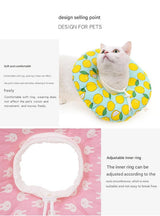 2 pcs Cloud Rabbit Pet Recovery Collar - Comfortable Anti-Lick Cone for Cats & Dogs Size L - Side View