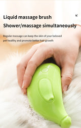 2 PCS Yellow Banana Electric Pet Brush | One-Click Spray, Massage, & Hair Removal - Top-Down View