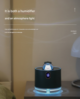 White Astronaut Humidifier with LED Night Light - Whisper Quiet for Bedroom - Top-Down View