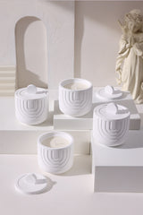 (Fresh blue wind chimes)Scented Candle - Soy Wax Candle in Ceramic Pot - 45-Degree Angle