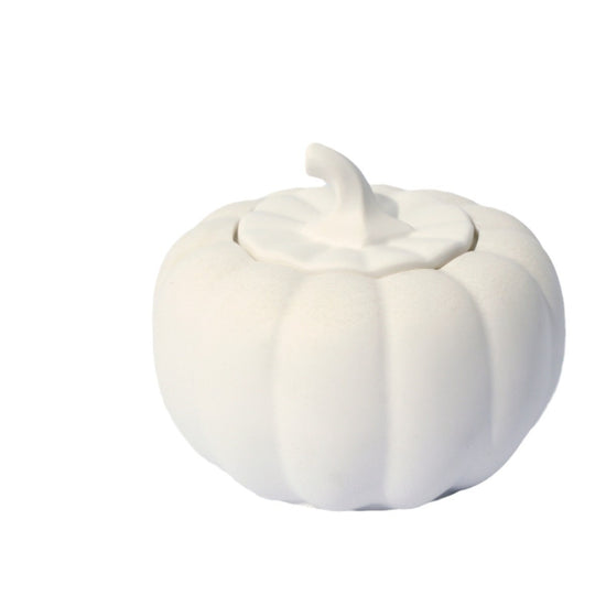 (Westin White Tea)Ceramic Pumpkin Candle with Lid - Home Decor and Gift Ideas