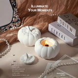(Lime Basil Citrus)Ceramic Pumpkin Candle with Lid - Home Decor and Gift Ideas - Top-Down View