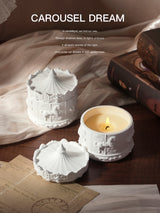 (English Pear Freesia)Rotating Carousel Soy Candle - Unique Home Decor & Gift - Side View