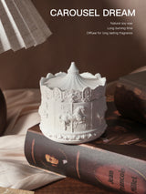 (English Pear Freesia)Rotating Carousel Soy Candle - Unique Home Decor & Gift - Top-Down View