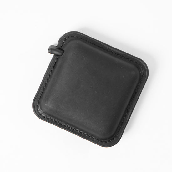Black Mini Leather Tape Measure - 1.5m/60in - Square Solid Color