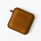 Brown Mini Leather Tape Measure - 1.5m/60in - Square Solid Color