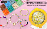 Yellow Automatic Bead Loader - Electric DIY Jewelry Making Kit with Accessories - Side View