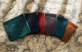 Coffee Genuine Leather Coin Purse - Vintage Style Snap Closure Mini Pouch - 45-Degree Angle