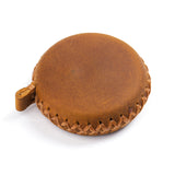2 PCS Brown Hand-Stitched Leather Tape Measure - Compact & Stylish Measuring Tool