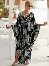 Style 6 Loose Fit Caftan Dress - Resort Style Beach Coverup for Women - Front View