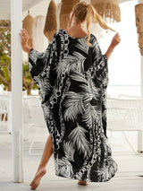 Style 6 Loose Fit Caftan Dress - Resort Style Beach Coverup for Women - Top-Down View