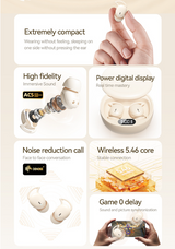 White Sleep Earphones - Ultra-Comfortable Mini In-Ear Headphones - Side View