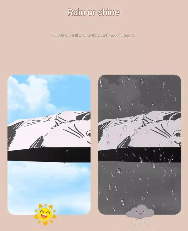 White Bunting Cute Cartoon Umbrella - Sun/Rain Umbrella