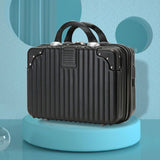 Retro 14-inch hand-made makeup box-Retro Harmful Black (No Lock)