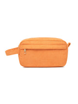 Orange 2-pcs Corduroy Pencil Case - Large Capacity Storage Bag