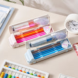 Car Shaped Pencil Cases - Set of 2, Double Layer Design
