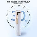 White Electric Shaver for Women - Painless Hair Remover with USB Charging - Top-Down View