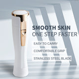 Rose Gold Electric Shaver for Women - Painless Hair Remover with USB Charging - Front View
