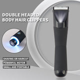 Black Electric Shaver for Women - Painless Hair Remover with USB Charging - Front View