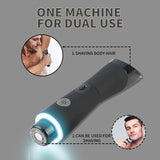 Black Electric Shaver for Women - Painless Hair Remover with USB Charging - Top-Down View