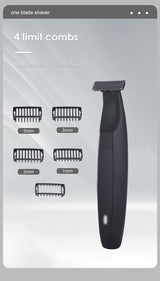 One Blade Electric Shaver for Men - Safe for Sensitive Areas, Wet/Dry Use