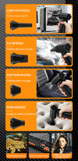 Portable Air Blower - Multi-Use for Computer, Car, Outdoor Inflatables - Top-Down View
