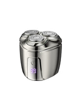 Silver Mini Electric Shaver for Men - Portable & Rechargeable Razor for Travel