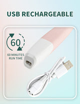 Orange Electric Shaver for Women - USB Rechargeable, Painless Hair Removal - 45-Degree Angle