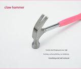 39-Piece Home Tool Kit - Pink Carbon Steel Hardware Set - Top-Down View