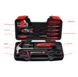 39-Piece Home Tool Kit - Red Carbon Steel Hardware Set - Front View