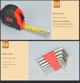 39-Piece Home Tool Kit - Red Carbon Steel Hardware Set - 45-Degree Angle
