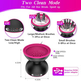 Black Electric Makeup Brush Cleaner - Fast & Deep Cleaning, USB Powered - Side View