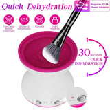 White Electric Makeup Brush Cleaner - Fast & Deep Cleaning, USB Powered - Front View