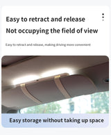 White double button Car Sun Visor Makeup Mirror with LED Light - Tri-Color, Touch Control - Close-Up Angle
