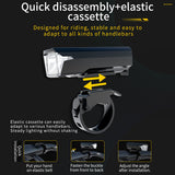 Bike Headlight - Rechargeable LED Bicycle Front Light, 85° Floodlight (Battery Display Model) - Top-Down View
